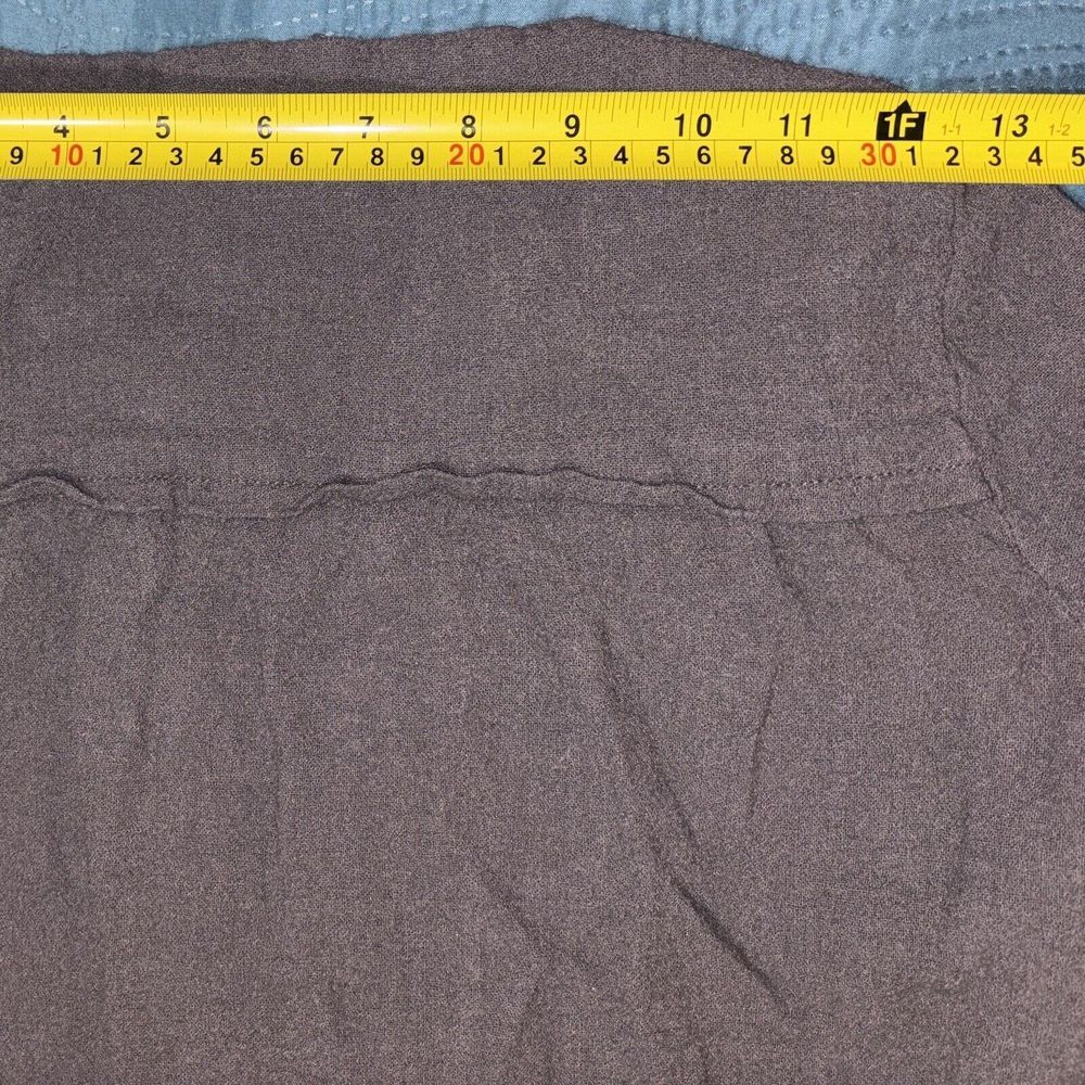 Zara Drop Waist Mini Dress Pleated Henley Top Small Brown Gauze Neutral Minimal - Picture 6 of 12